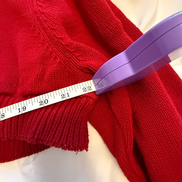 UO Urban Renewal From Vintage Red Chaps Bubble Hem Cropped Jumper Size Large - Picture 7 of 7